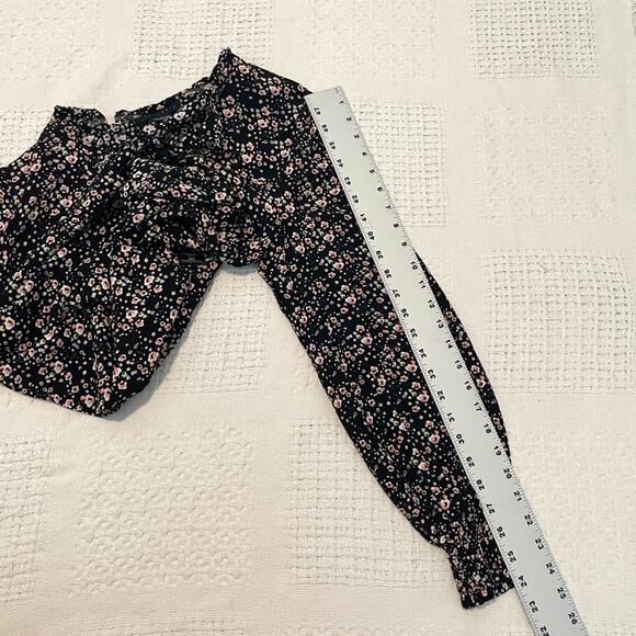 new Sanctuary large floral lightweight tie front peasant blouse top TLS1 4517 - Picture 6 of 11